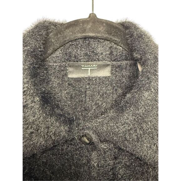 Tahari Women’s Small Faux Fur Jacket Black Comfort Soft Whimsigoth Chic NEW - Picture 3 of 6